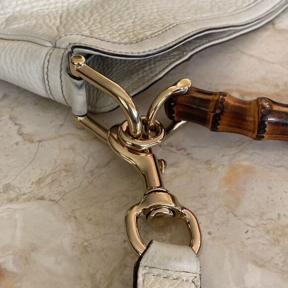 Authentic Gucci Diana XL Leather Bag Bamboo Handle & Leather Shoulder Strap - Picture 10 of 15